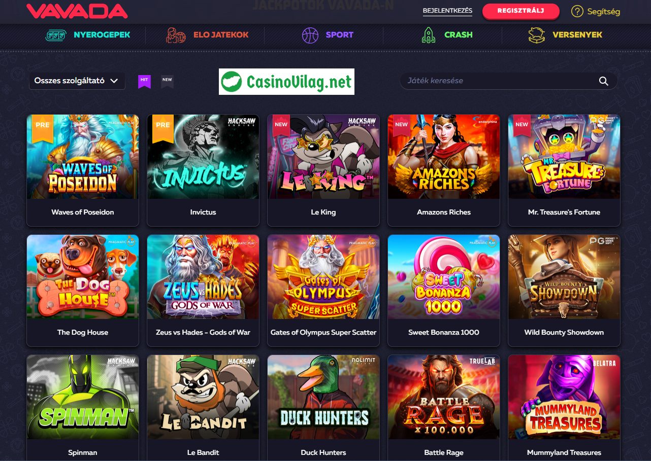 Vavada Casino - Játékportfólió